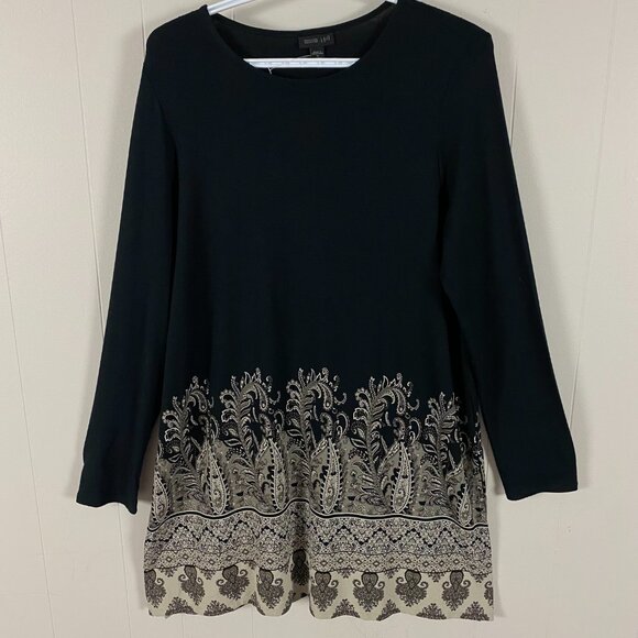 J. Jill Tops - NWOT J. Jill Wearever Collection Long Sleeve Paisley Border Tunic Top Blouse M